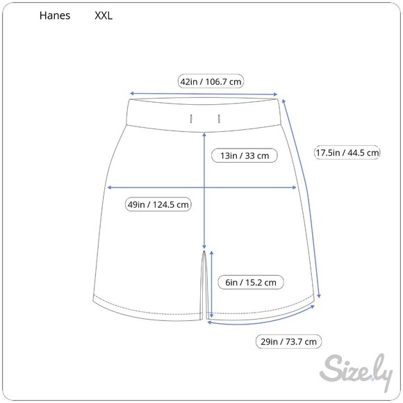 Hanes Navy Blue Womens Lounge Shorts XXL Elastic Drawstring Waist NWOT - Picture 2 of 5